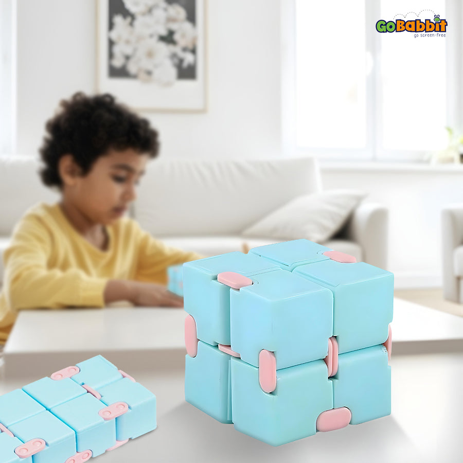 Infinity Cube sensory Fidget Toy for kids and adults - cool mini gadget for stress and anxiety relief